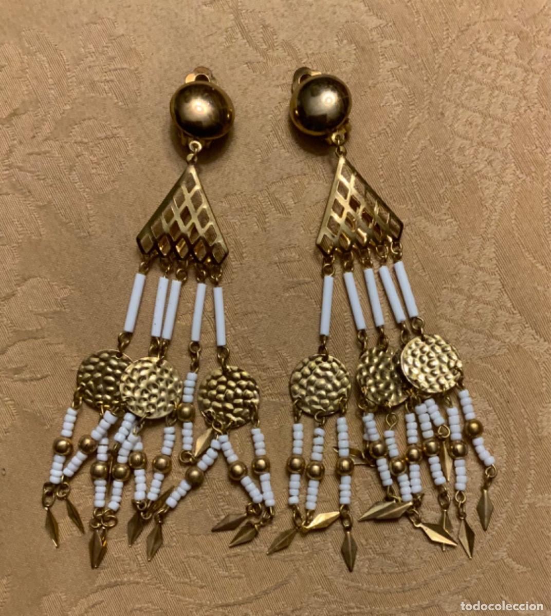 Vintage: PENDIENTES EXTRA LARGOS 12,5 CM - Foto 3