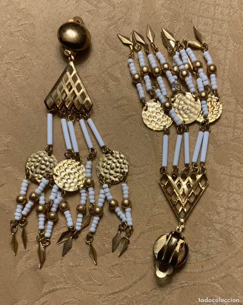 Vintage: PENDIENTES EXTRA LARGOS 12,5 CM - Foto 7