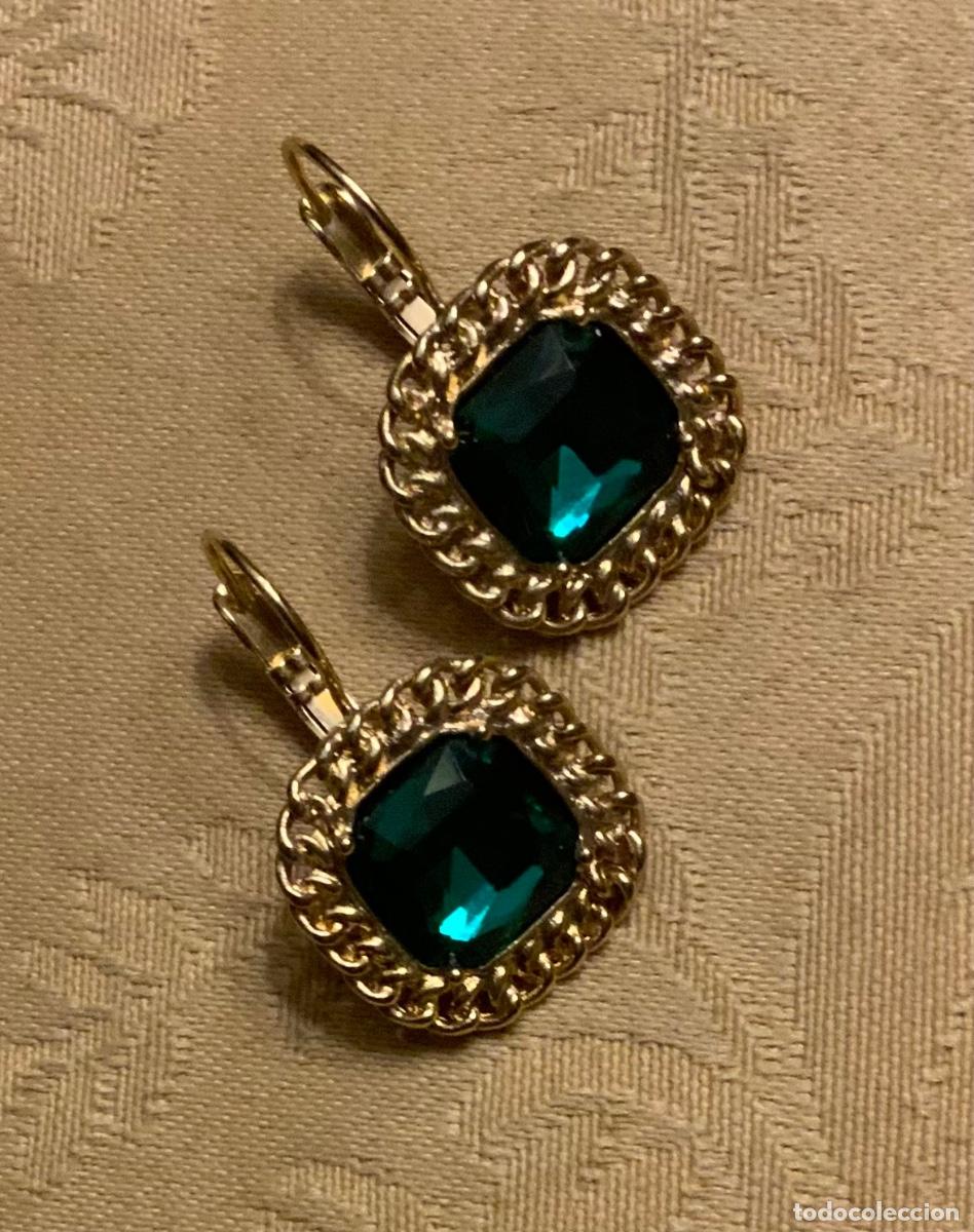 Vintage: PENDIENTES VINTAGE VERDES - Foto 1