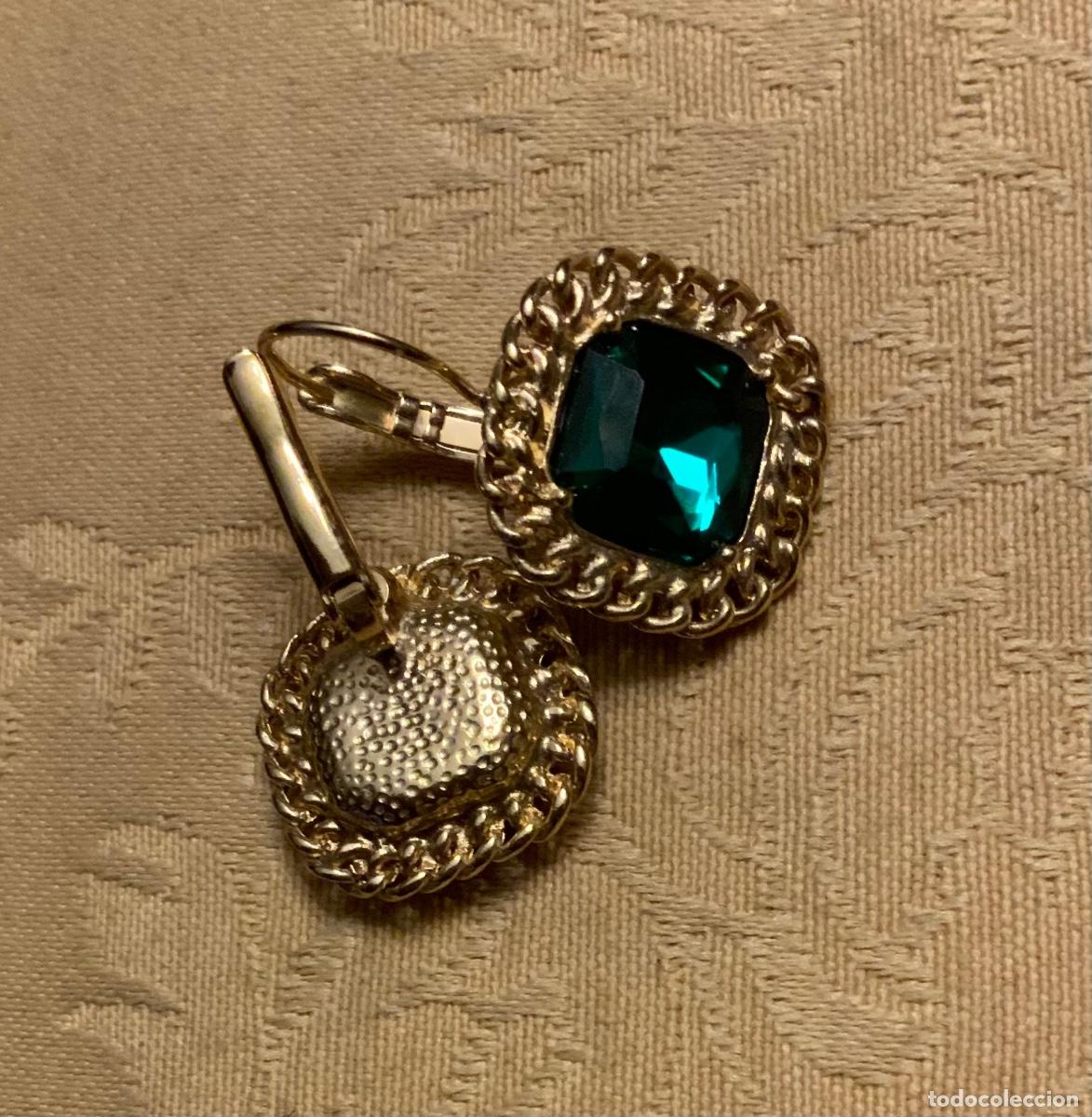 Vintage: PENDIENTES VINTAGE VERDES - Foto 3