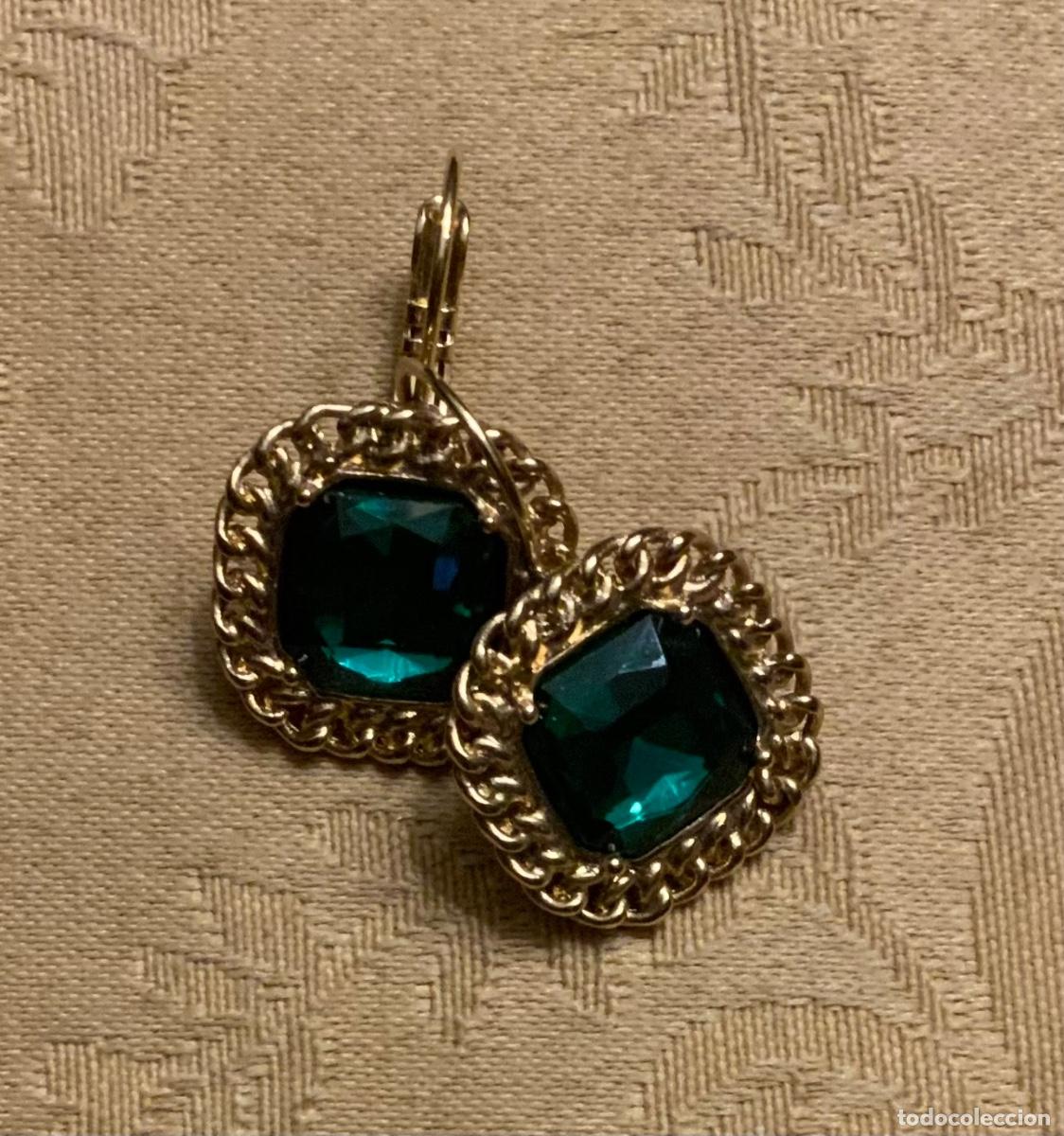 Vintage: PENDIENTES VINTAGE VERDES - Foto 5