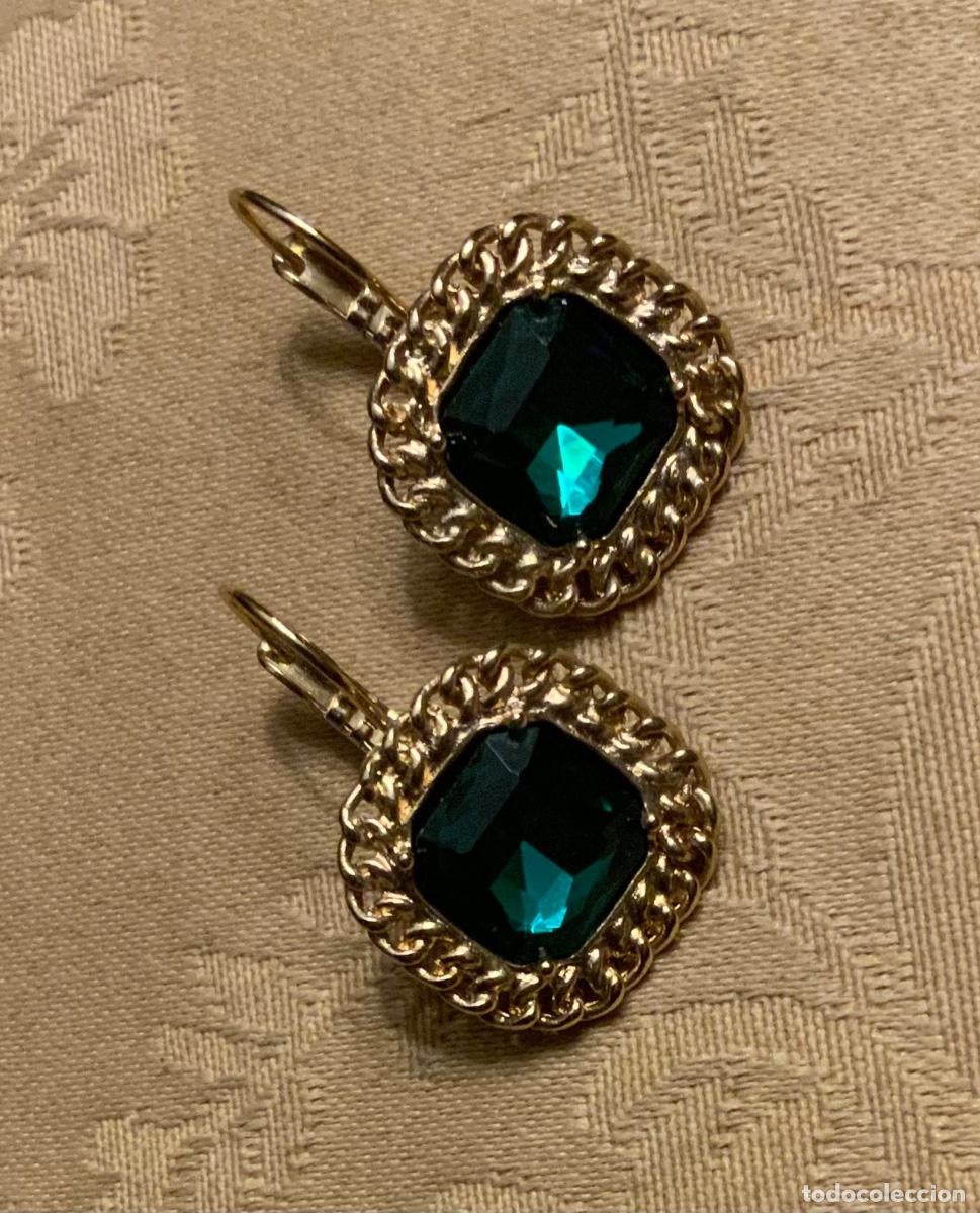 Vintage: PENDIENTES VINTAGE VERDES - Foto 6
