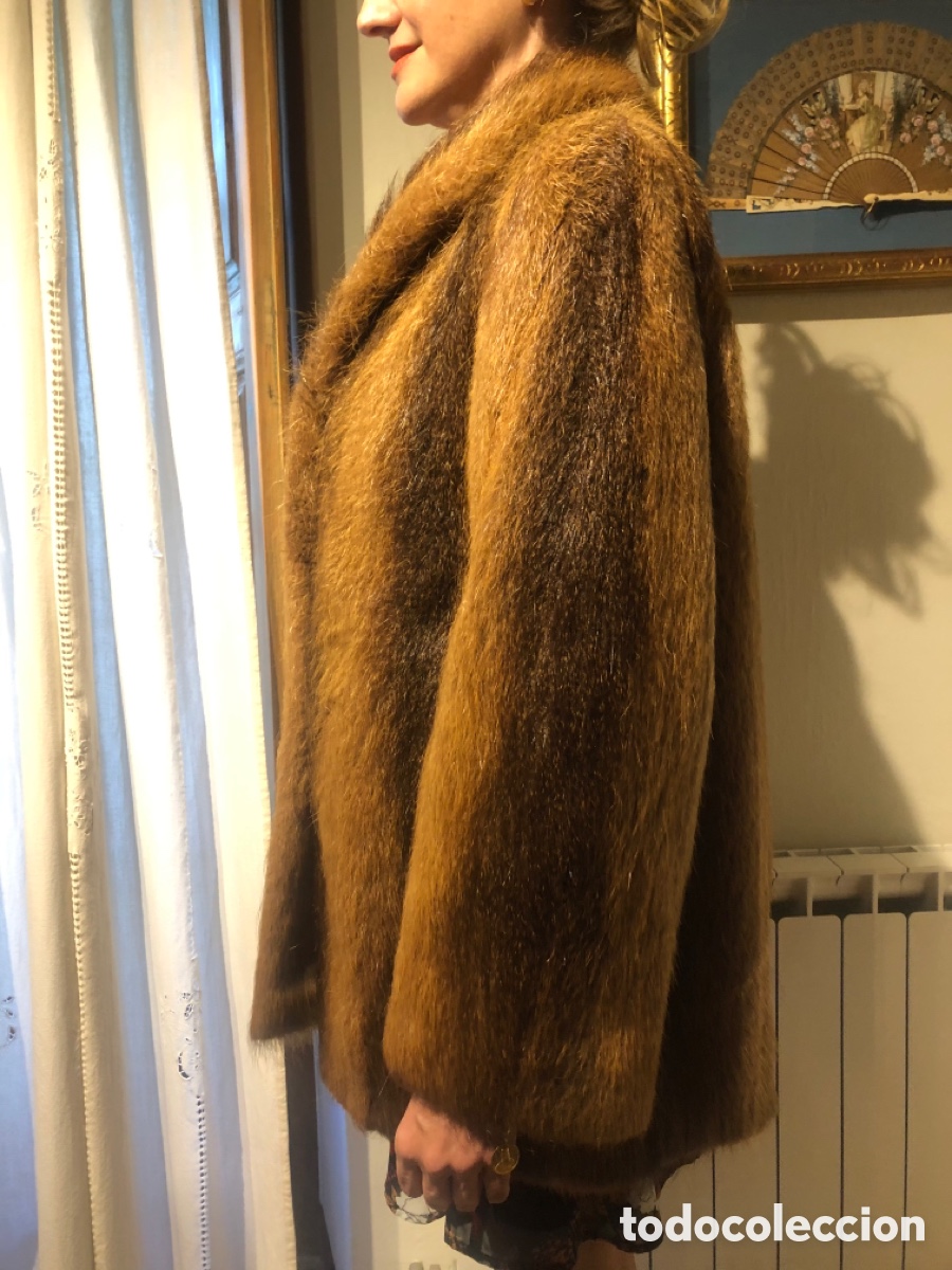 Vintage: Abrigo chaquet&oacute;n piel de nutria - Foto 3