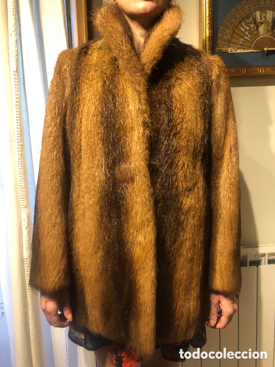 Vintage: Abrigo chaquet&oacute;n piel de nutria - Foto 1