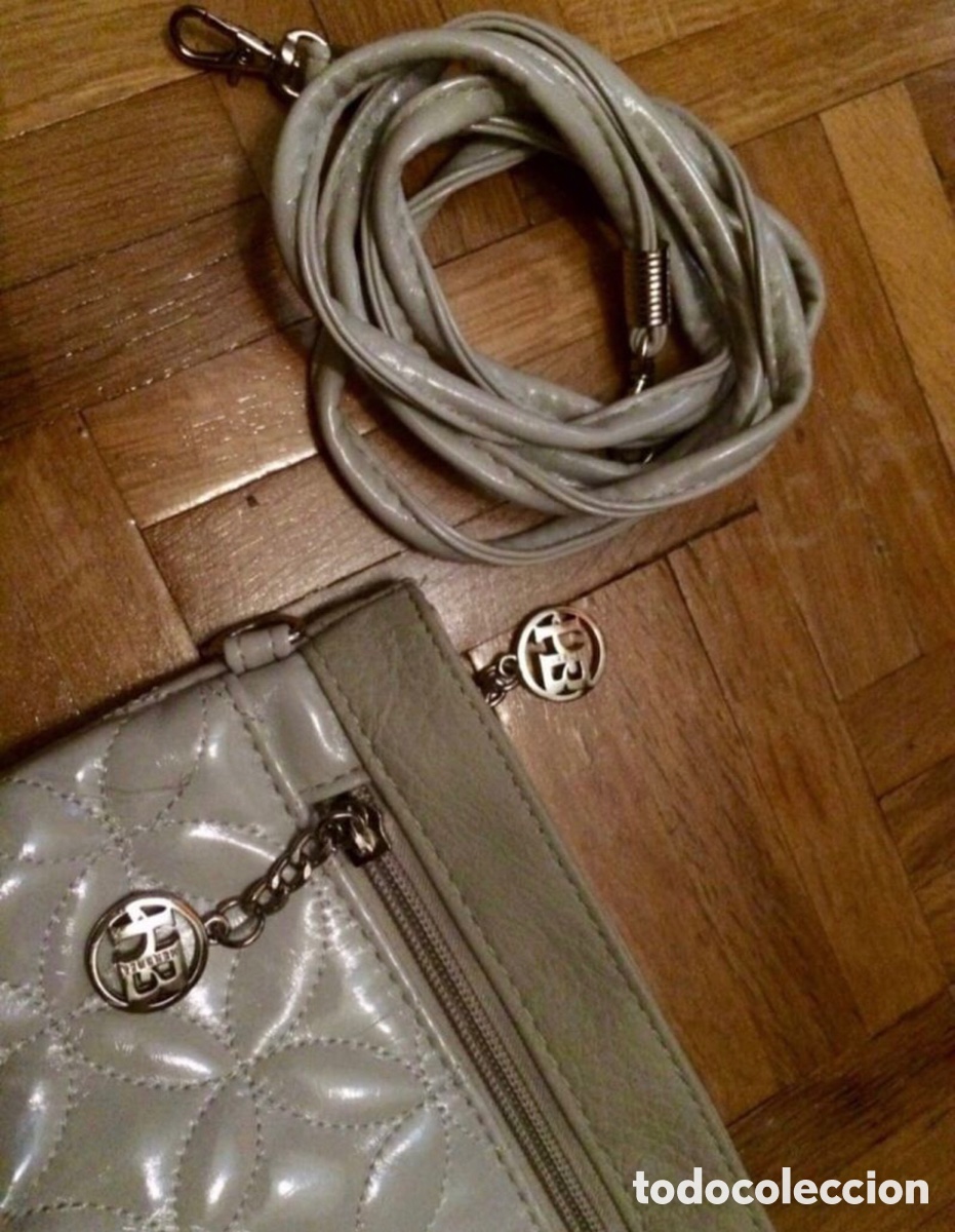 Vintage: Bolso de mano gris claro. ASM - Foto 3