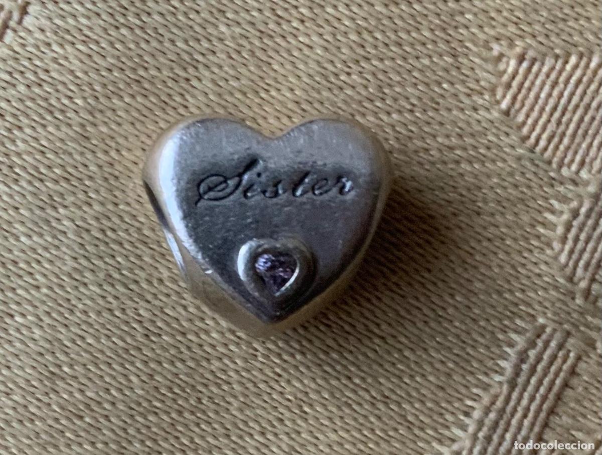 Vintage: CHARM PANDORA CORAZ&Oacute;N SISTER 925 ALE - Foto 6