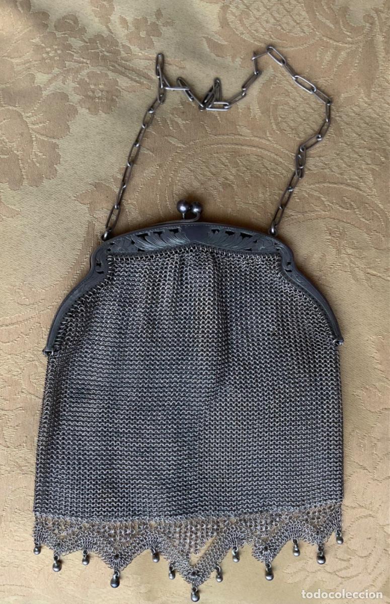 Vintage: ANTIGUO BOLSO ART DEC&Oacute; DE PLATA - Foto 1