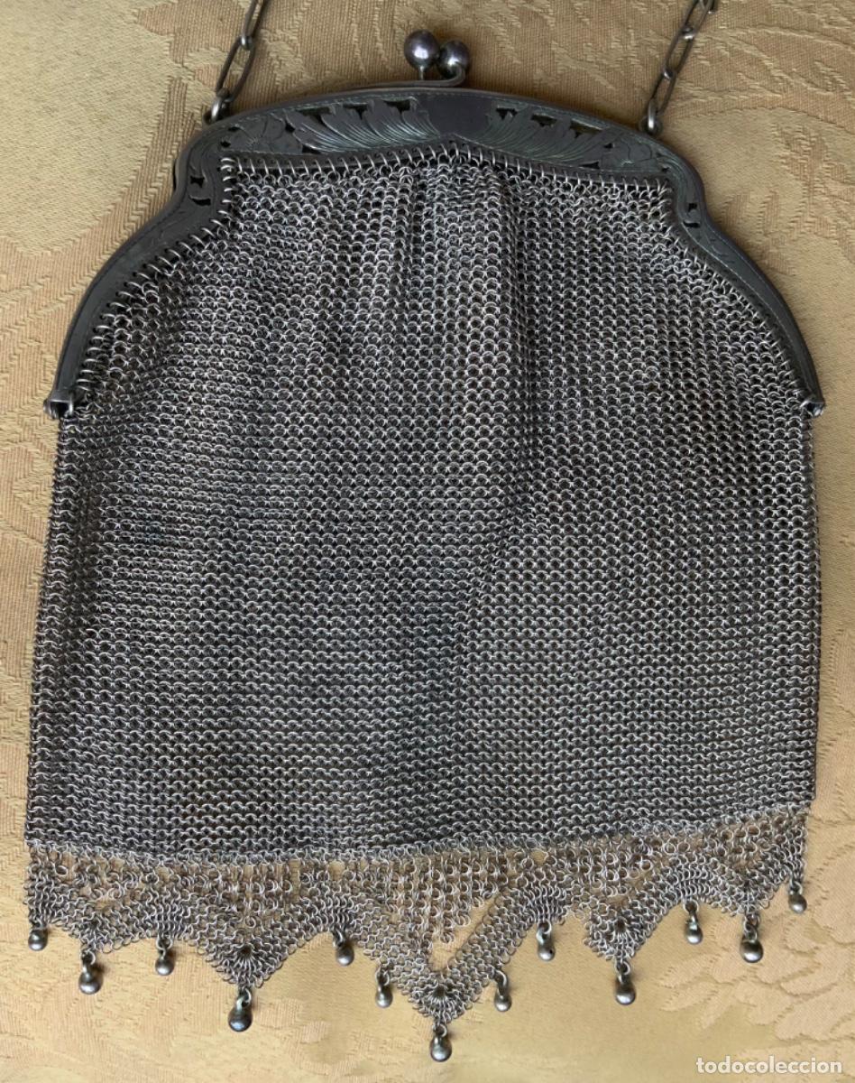 Vintage: ANTIGUO BOLSO ART DEC&Oacute; DE PLATA - Foto 2