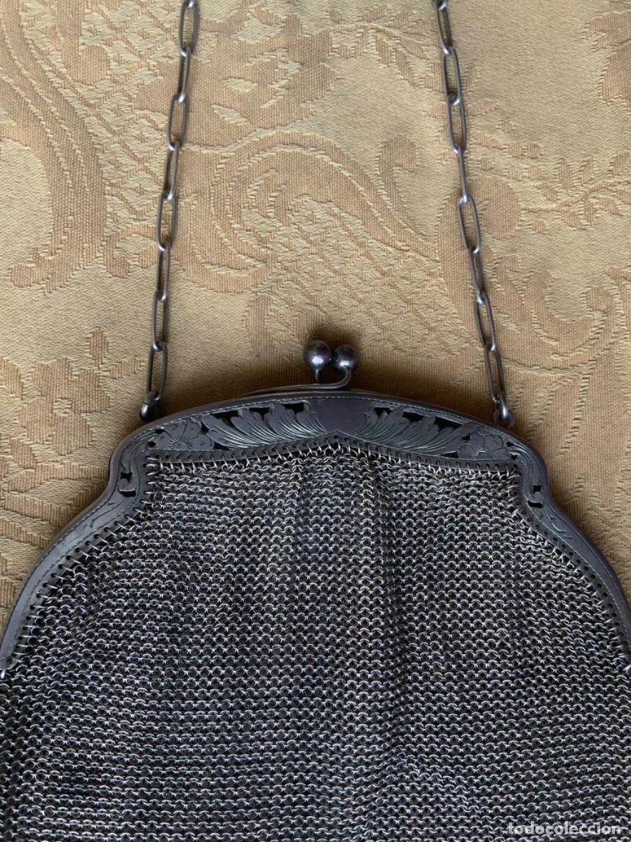 Vintage: ANTIGUO BOLSO ART DEC&Oacute; DE PLATA - Foto 5