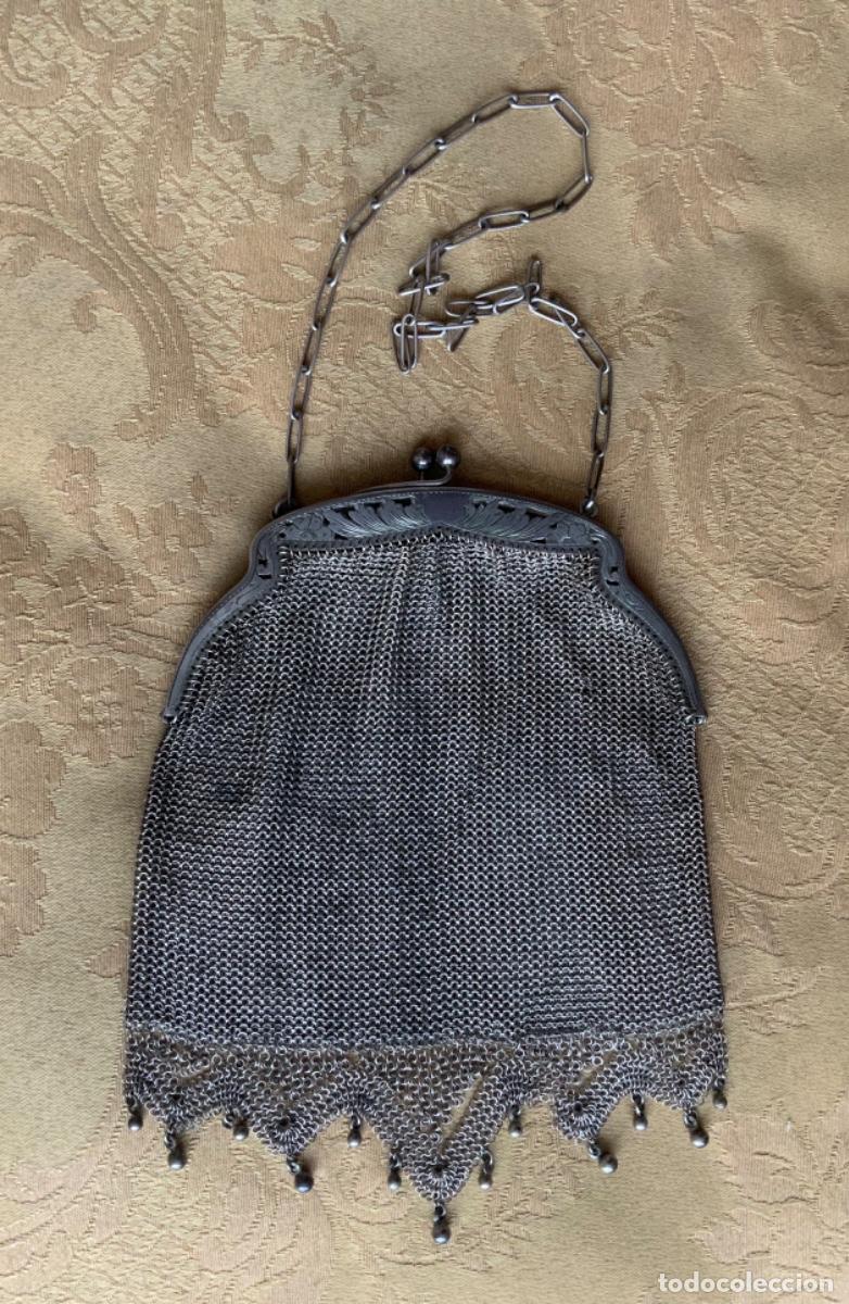 Vintage: ANTIGUO BOLSO ART DEC&Oacute; DE PLATA - Foto 6