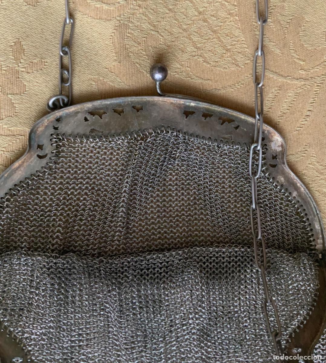 Vintage: ANTIGUO BOLSO ART DEC&Oacute; DE PLATA - Foto 8
