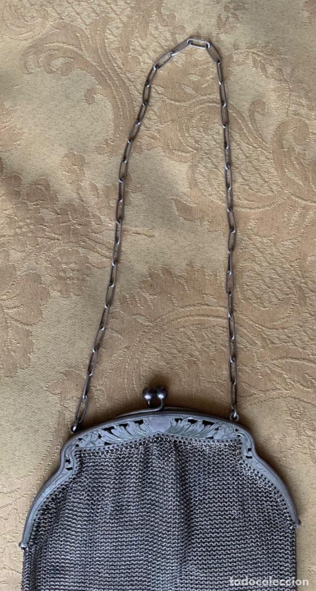 Vintage: ANTIGUO BOLSO ART DEC&Oacute; DE PLATA - Foto 9
