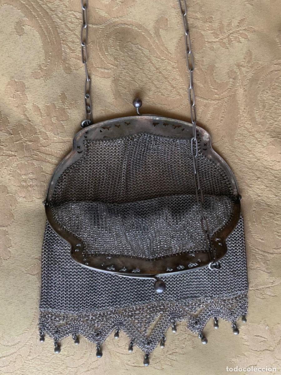 Vintage: ANTIGUO BOLSO ART DEC&Oacute; DE PLATA - Foto 10