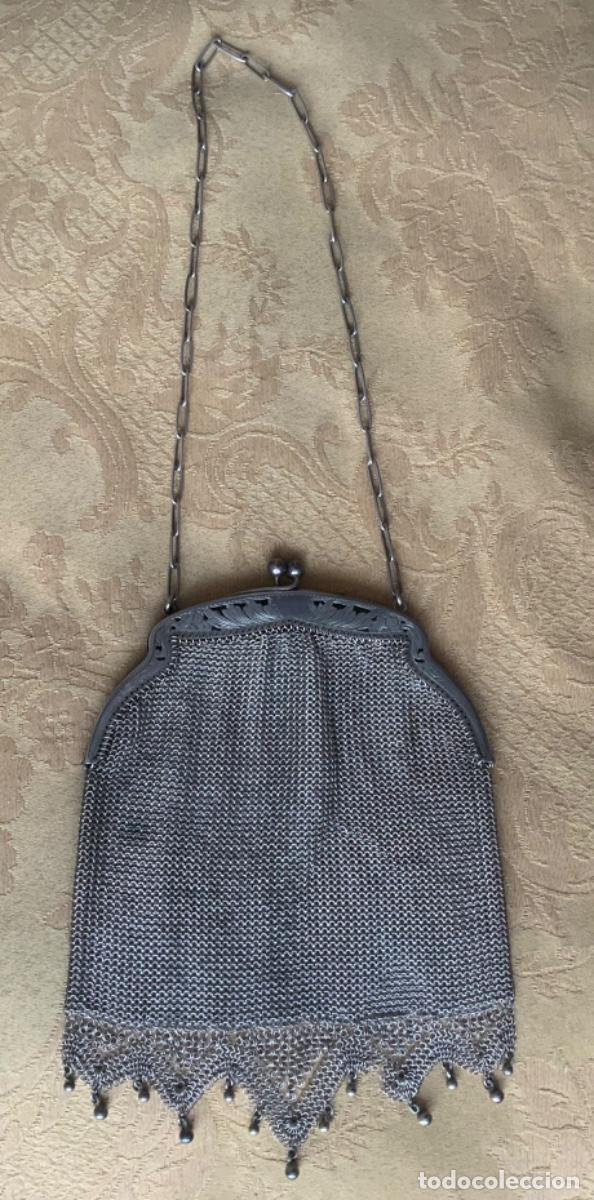 Vintage: ANTIGUO BOLSO ART DEC&Oacute; DE PLATA - Foto 12