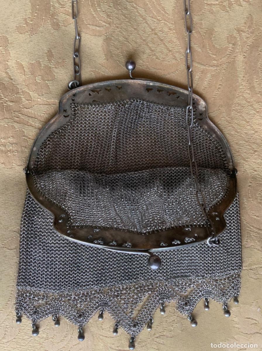 Vintage: ANTIGUO BOLSO ART DEC&Oacute; DE PLATA - Foto 15