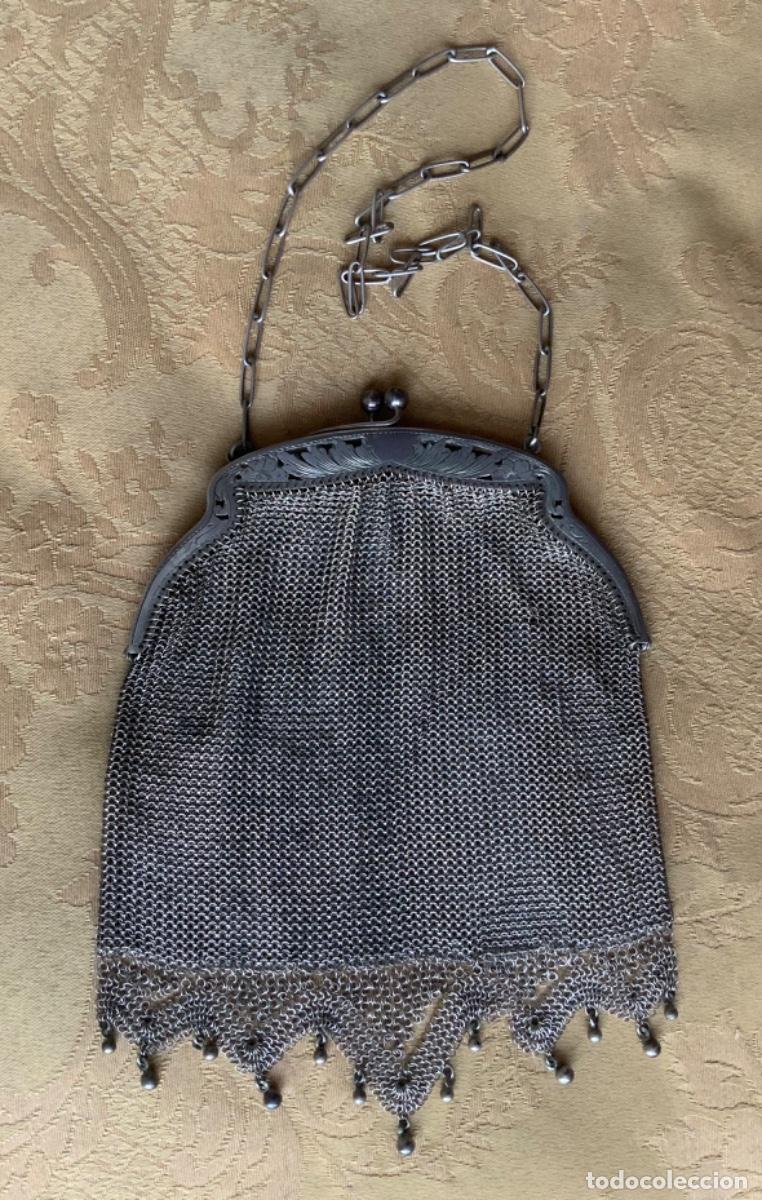 Vintage: ANTIGUO BOLSO ART DEC&Oacute; DE PLATA - Foto 16