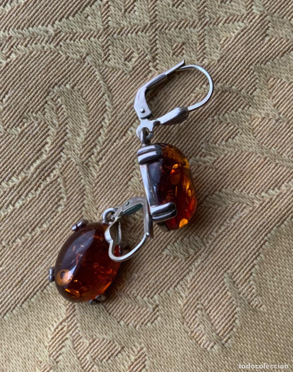 Vintage: PENDIENTES PLATA 925 Y AMBAR DEL B&Aacute;LTICO - Foto 10