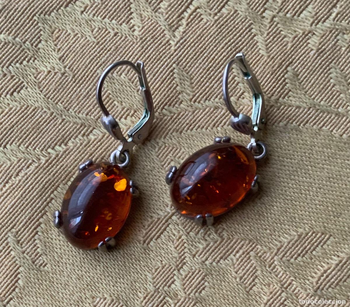 Vintage: PENDIENTES PLATA 925 Y AMBAR DEL B&Aacute;LTICO - Foto 12