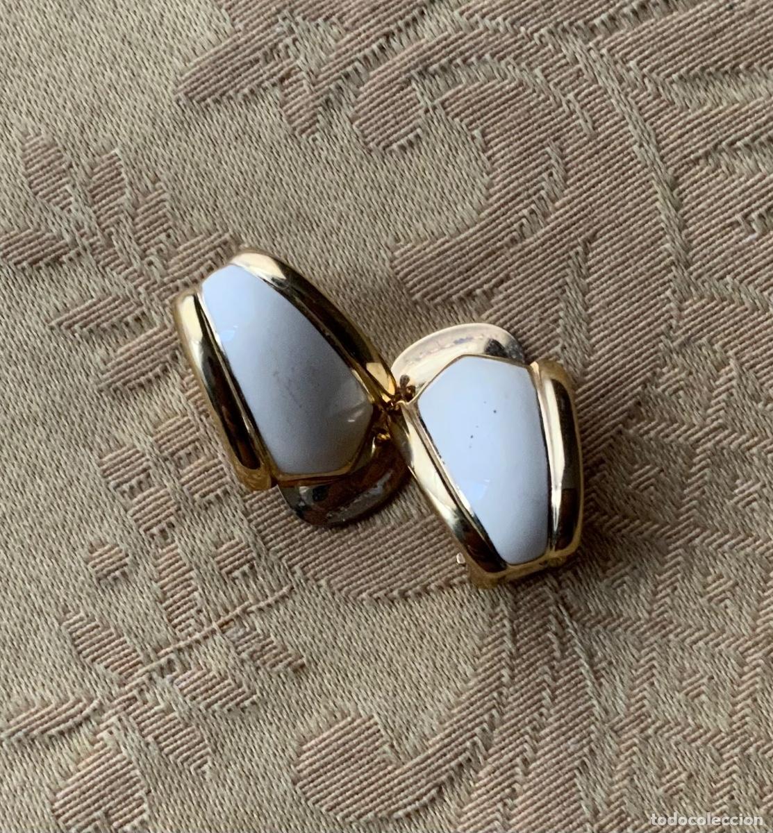 Vintage: PENDIENTES A&Ntilde;O 70 ESMALTE BLANCO - Foto 2