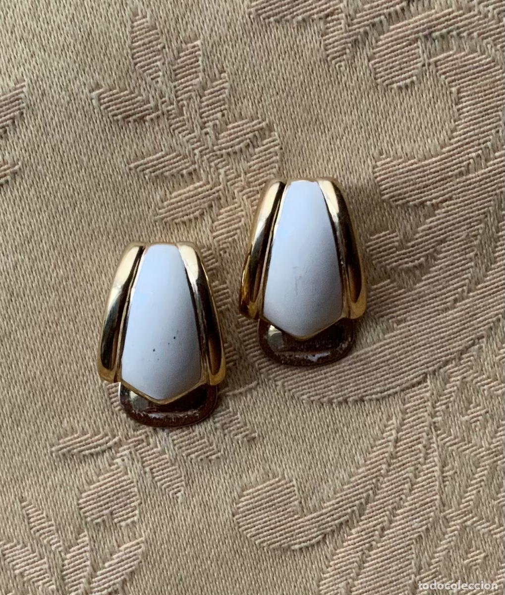 Vintage: PENDIENTES A&Ntilde;O 70 ESMALTE BLANCO - Foto 6