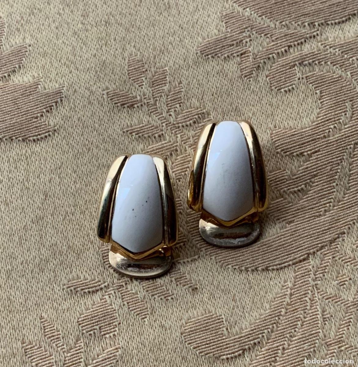 Vintage: PENDIENTES A&Ntilde;O 70 ESMALTE BLANCO - Foto 10