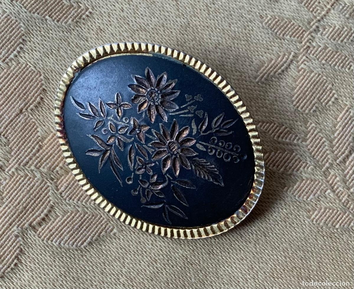 Vintage: BROCHE METAL OVALADO - Foto 1