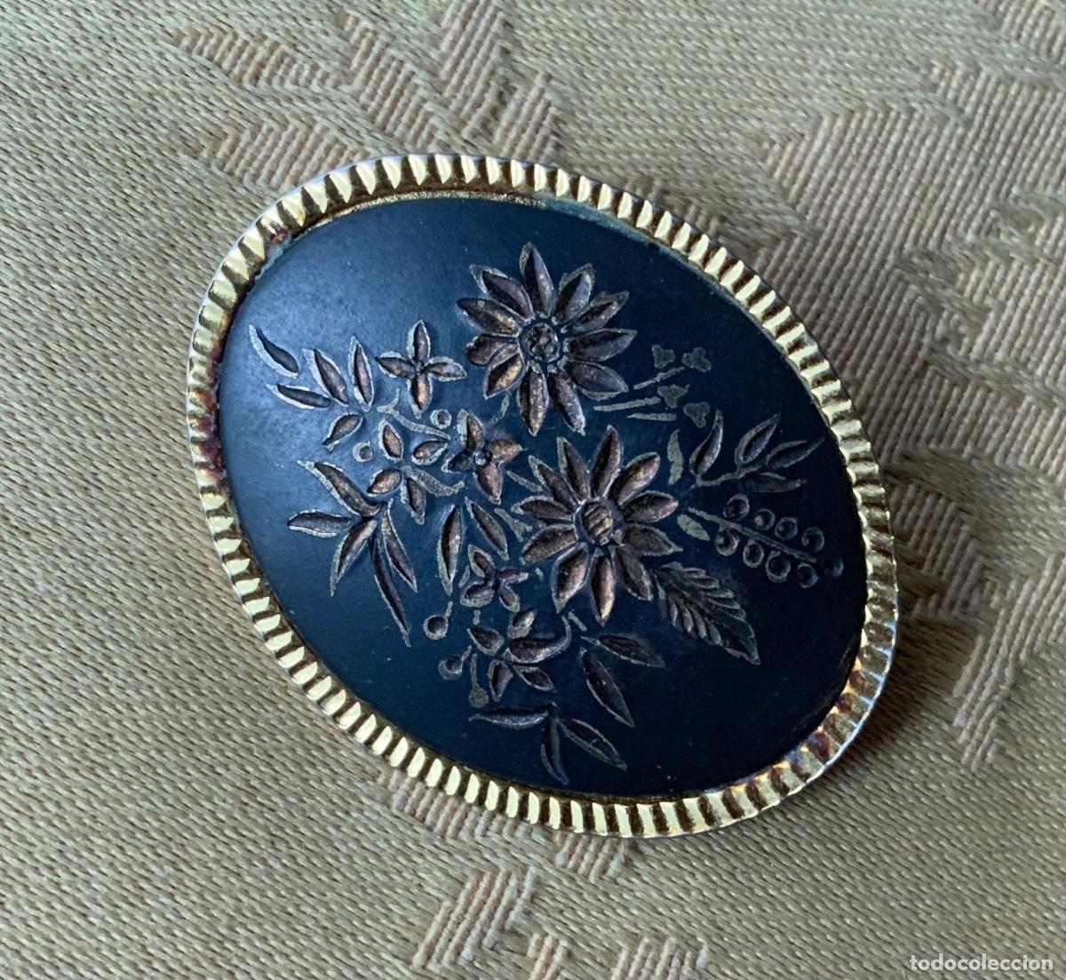 Vintage: BROCHE METAL OVALADO - Foto 2