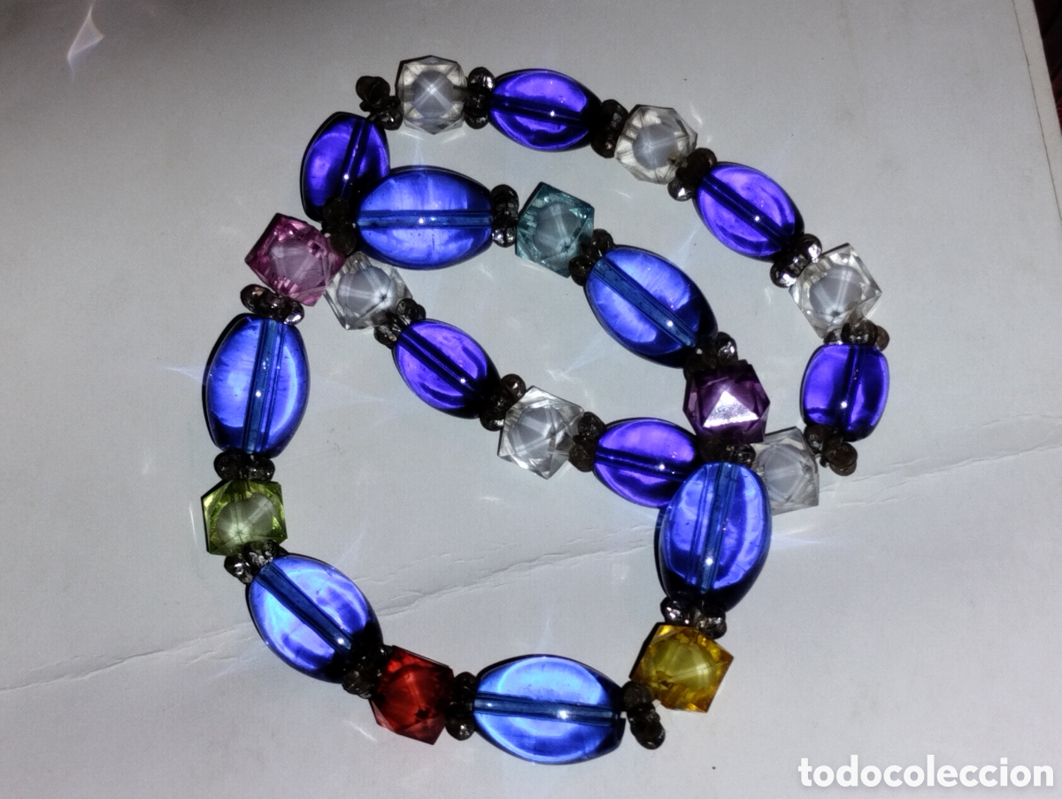 Vintage: PULSERAS CRISTAL AZUL - Foto 2