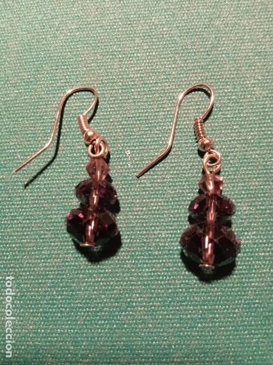 Vintage: PENDIENTES DE GANCHO - PLASTICO - Foto 1