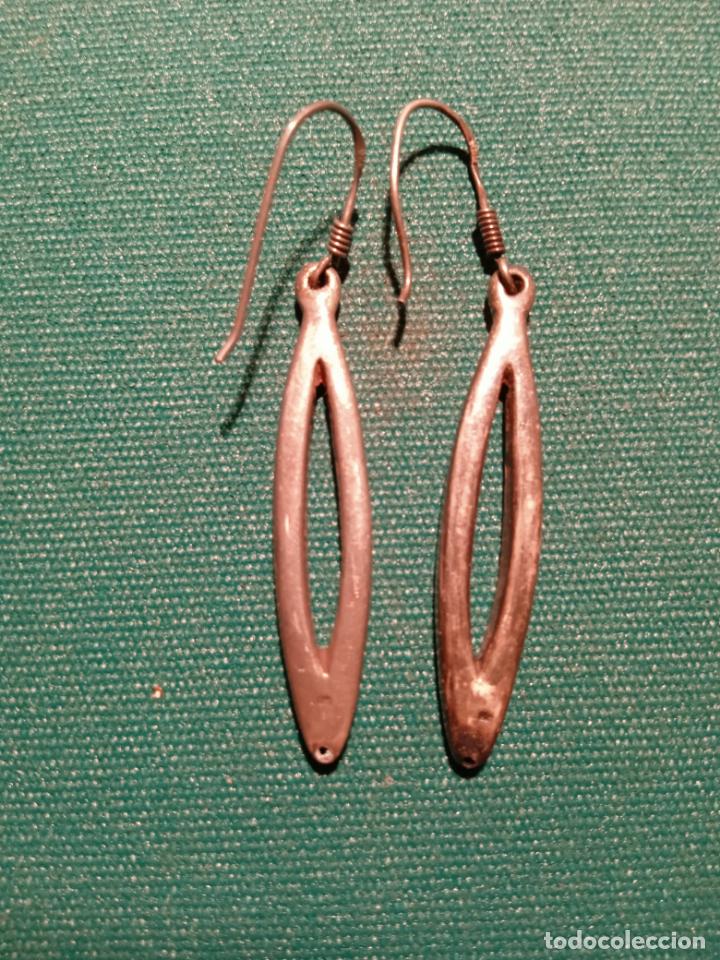 Vintage: PENDIENTES DE GANCHO POSIBLEMENTE DE PLATA - Foto 1