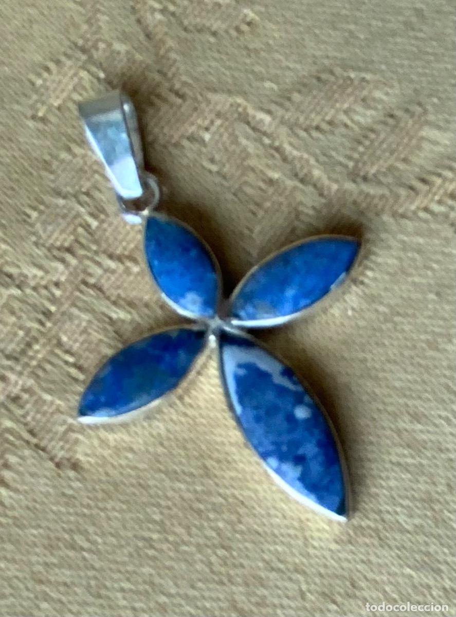 Vintage: CRUZ CE PLATA Y LAPISLAZULI - Foto 1