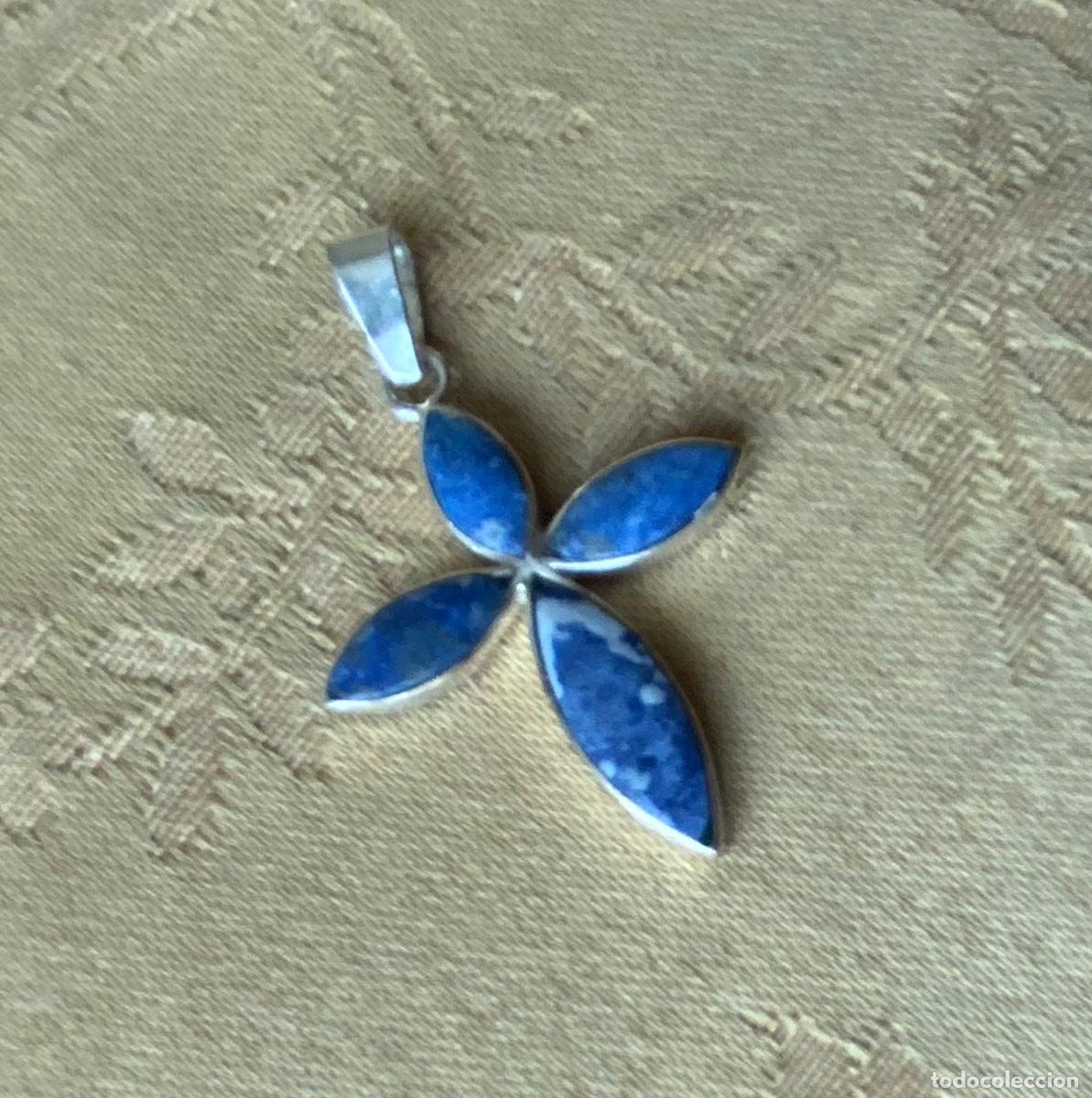 Vintage: CRUZ CE PLATA Y LAPISLAZULI - Foto 4