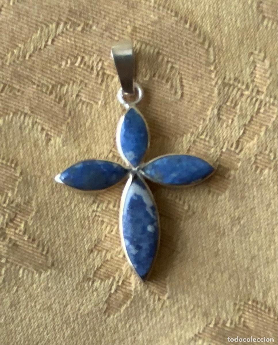 Vintage: CRUZ CE PLATA Y LAPISLAZULI - Foto 5