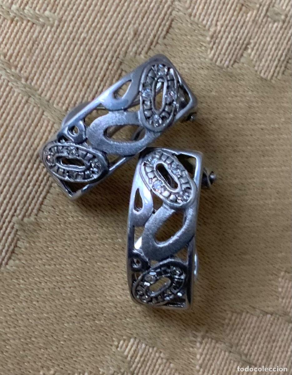 Vintage: PENDIENTES CIERRE OMEGA PLATA 925 - Foto 1