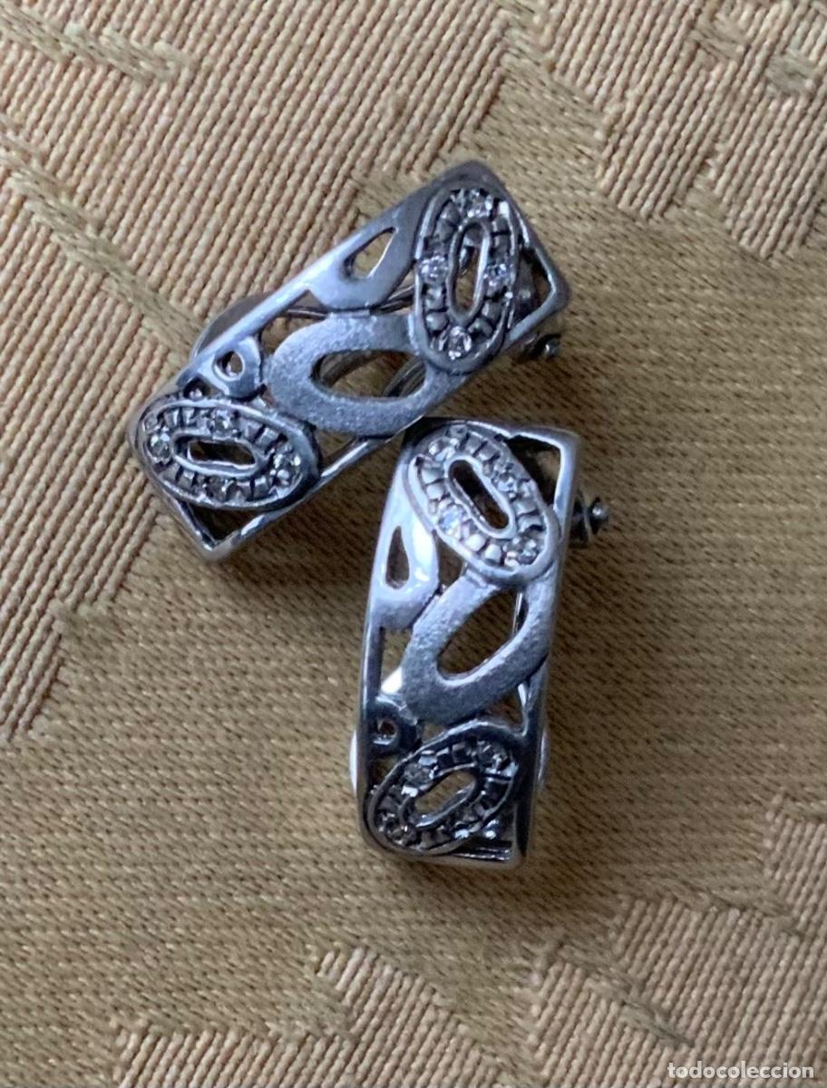 Vintage: PENDIENTES CIERRE OMEGA PLATA 925 - Foto 4