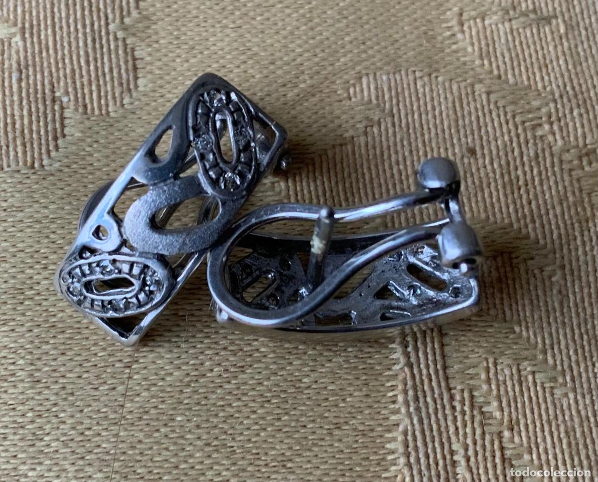 Vintage: PENDIENTES CIERRE OMEGA PLATA 925 - Foto 6