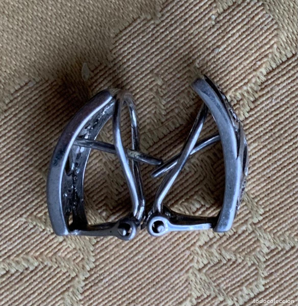 Vintage: PENDIENTES CIERRE OMEGA PLATA 925 - Foto 7