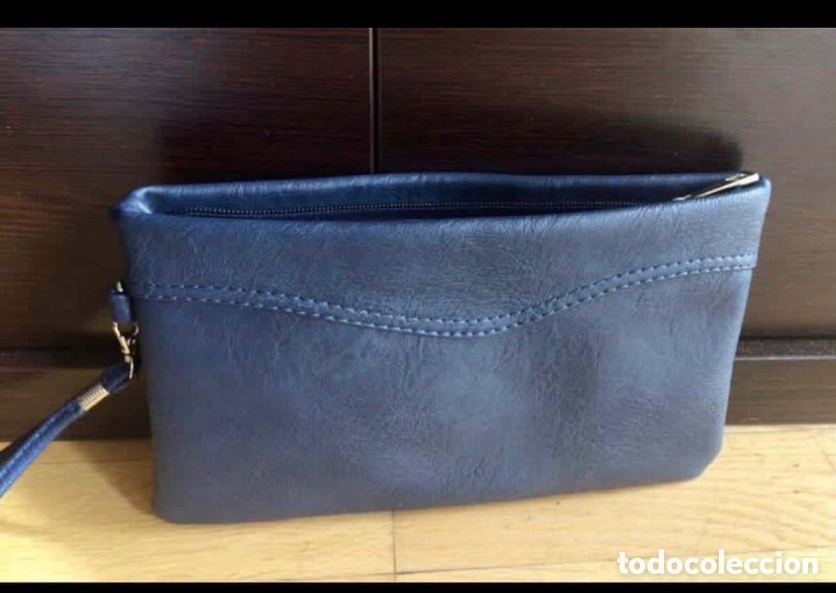 Vintage: Bolso de mano azul. ASM - Foto 3