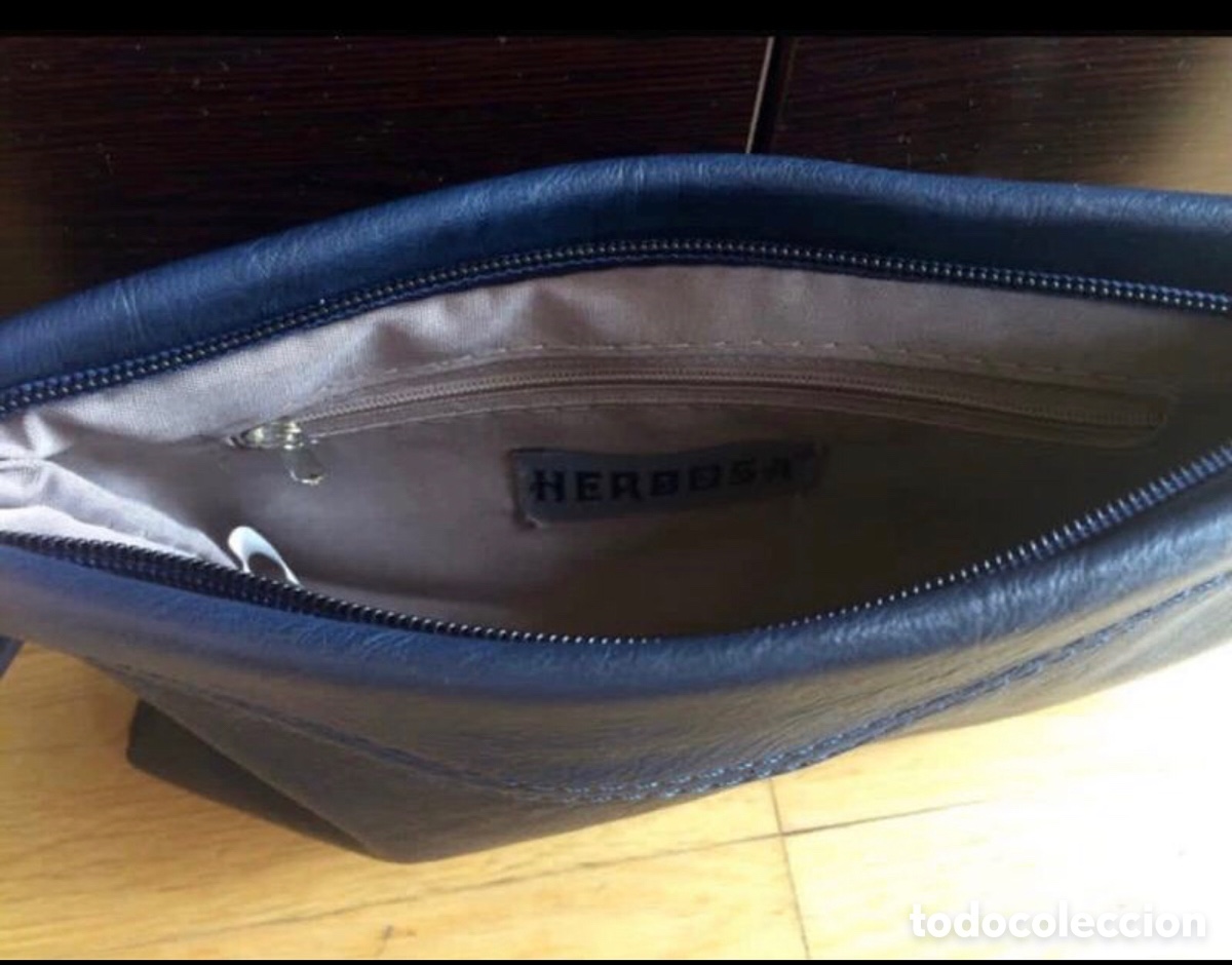 Vintage: Bolso de mano azul. ASM - Foto 4