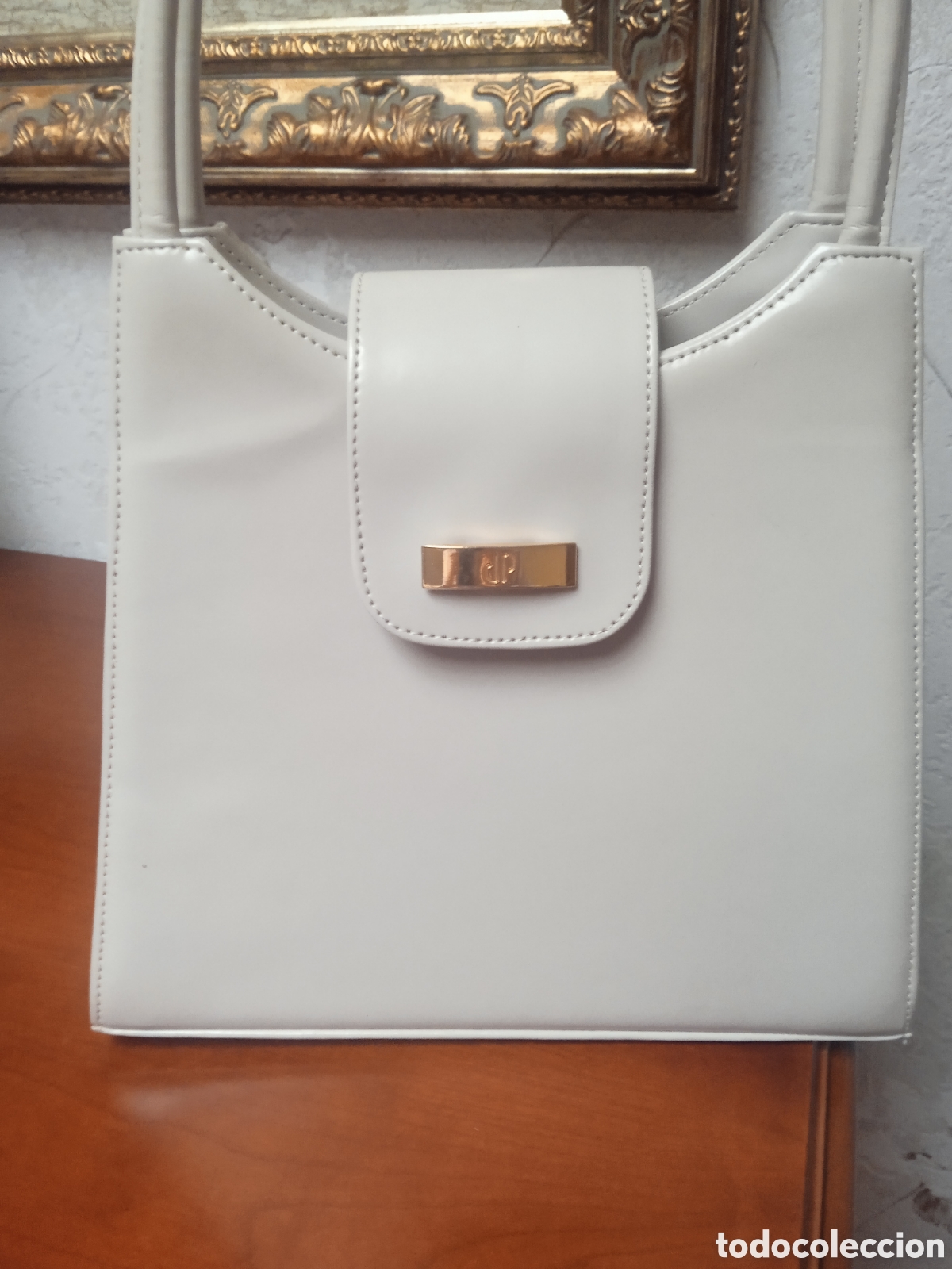Vintage: Bolso en color beige claro - Foto 3