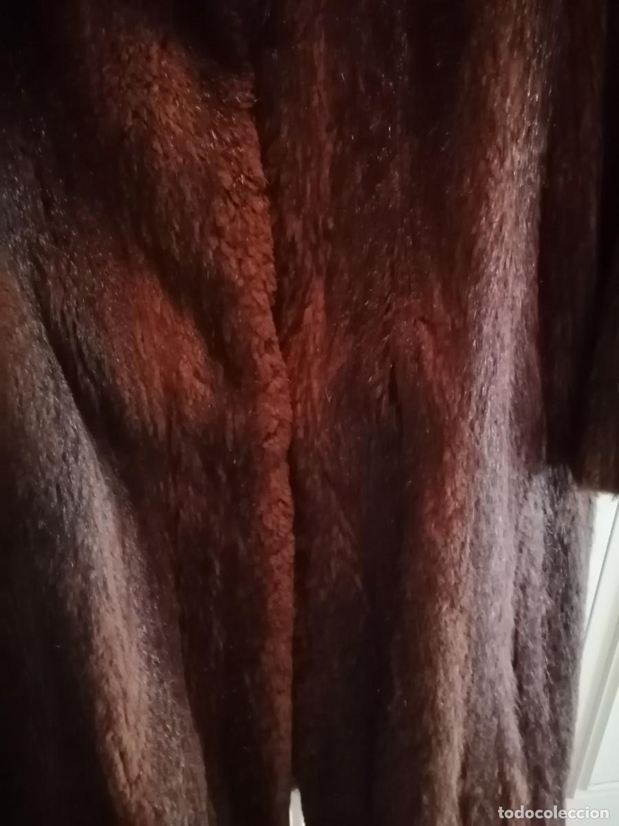 Vintage: Abrigo lomos nutria color marr&oacute;n oscuro - Foto 7