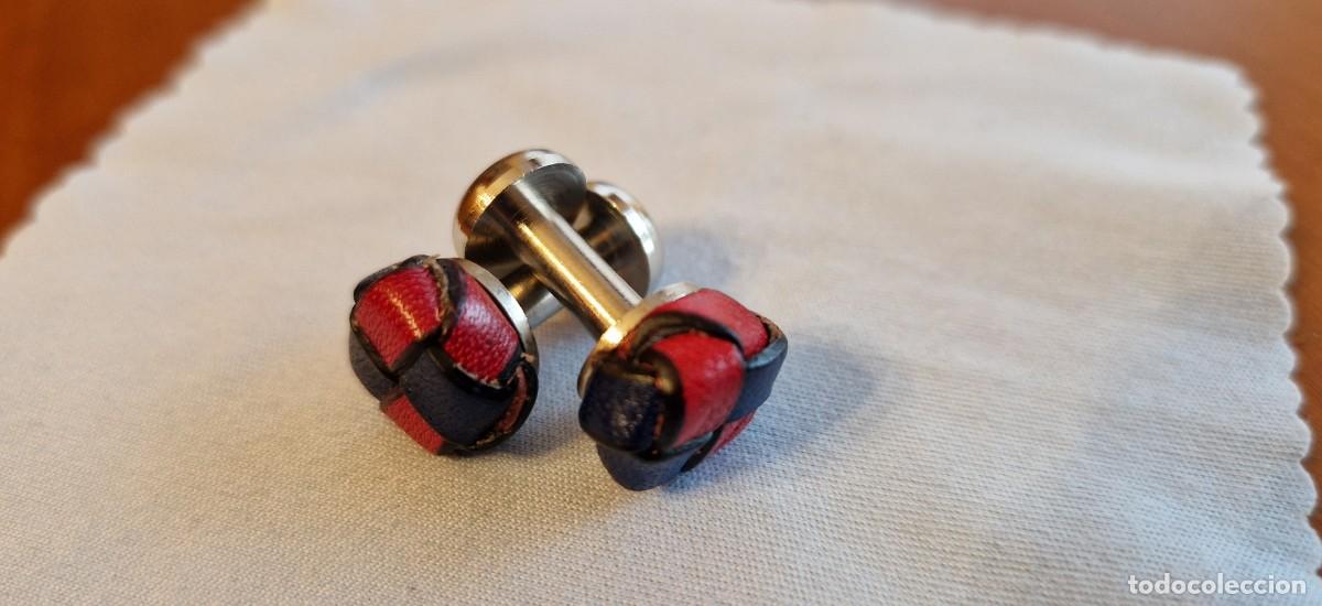 Vintage: Gemelos de metal y piel - Foto 6