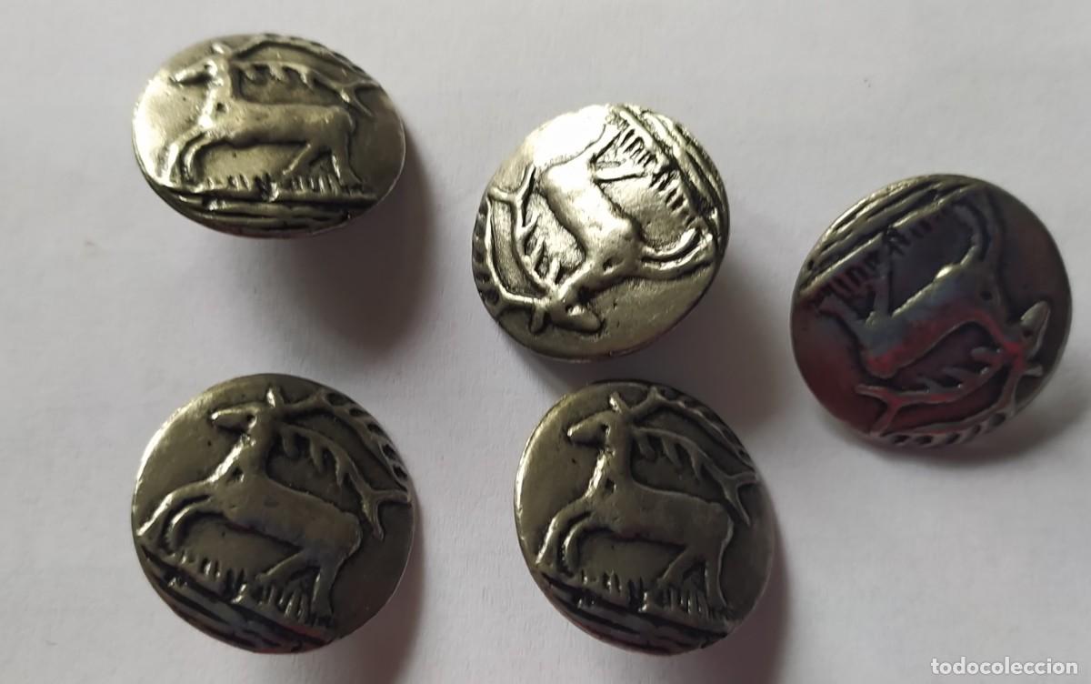Vintage: Botones de metal plateado - Foto 2