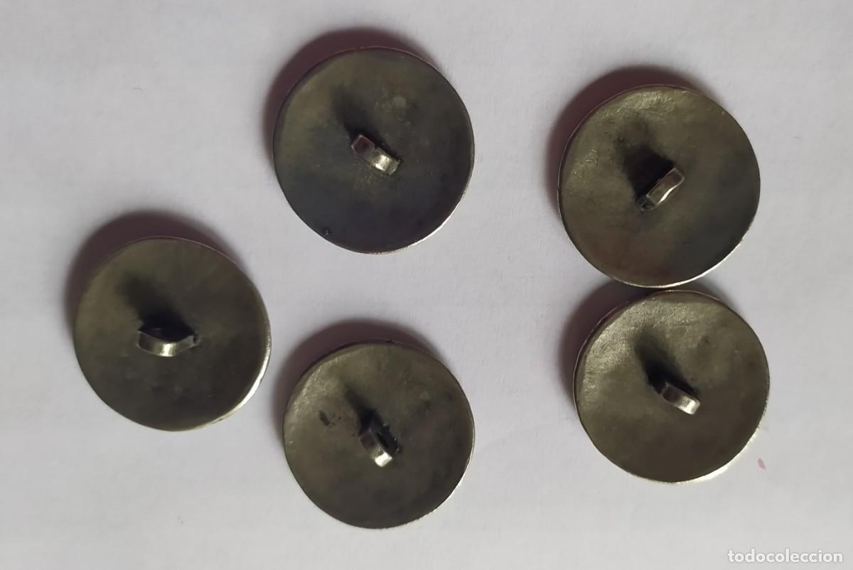 Vintage: Botones de metal plateado - Foto 3