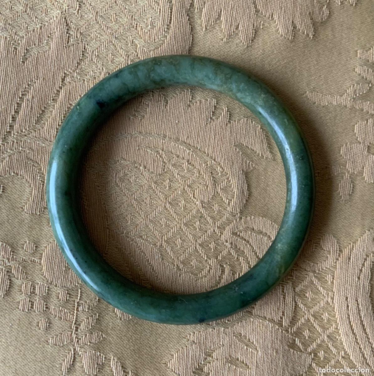 Vintage: PULSERA VINTAGE JADE VERDE OSCURO - Foto 1