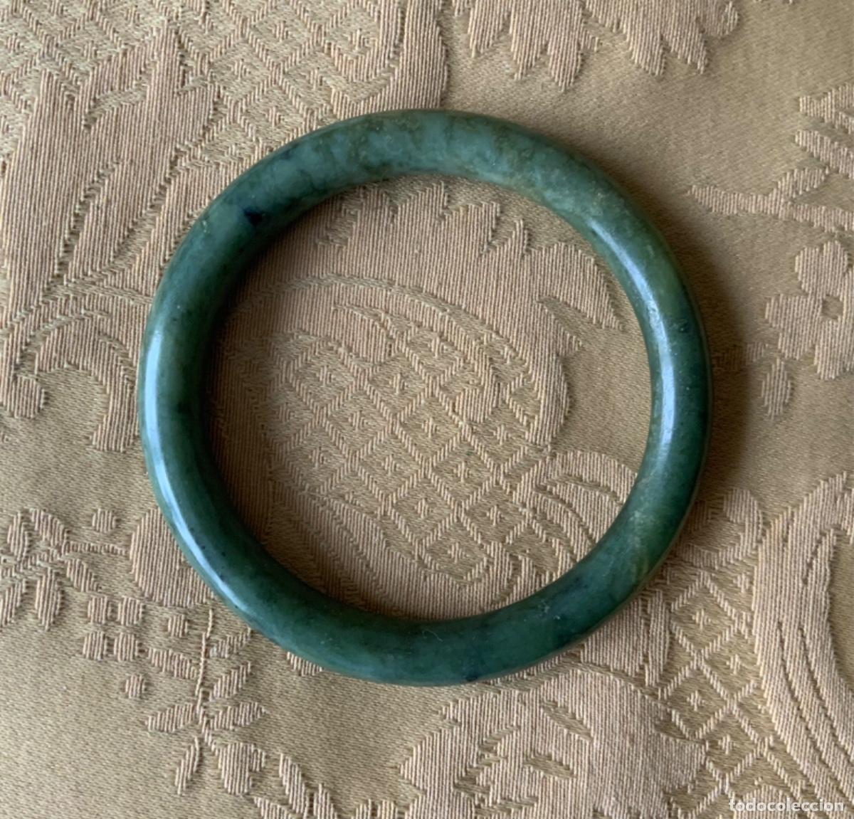 Vintage: PULSERA VINTAGE JADE VERDE OSCURO - Foto 2