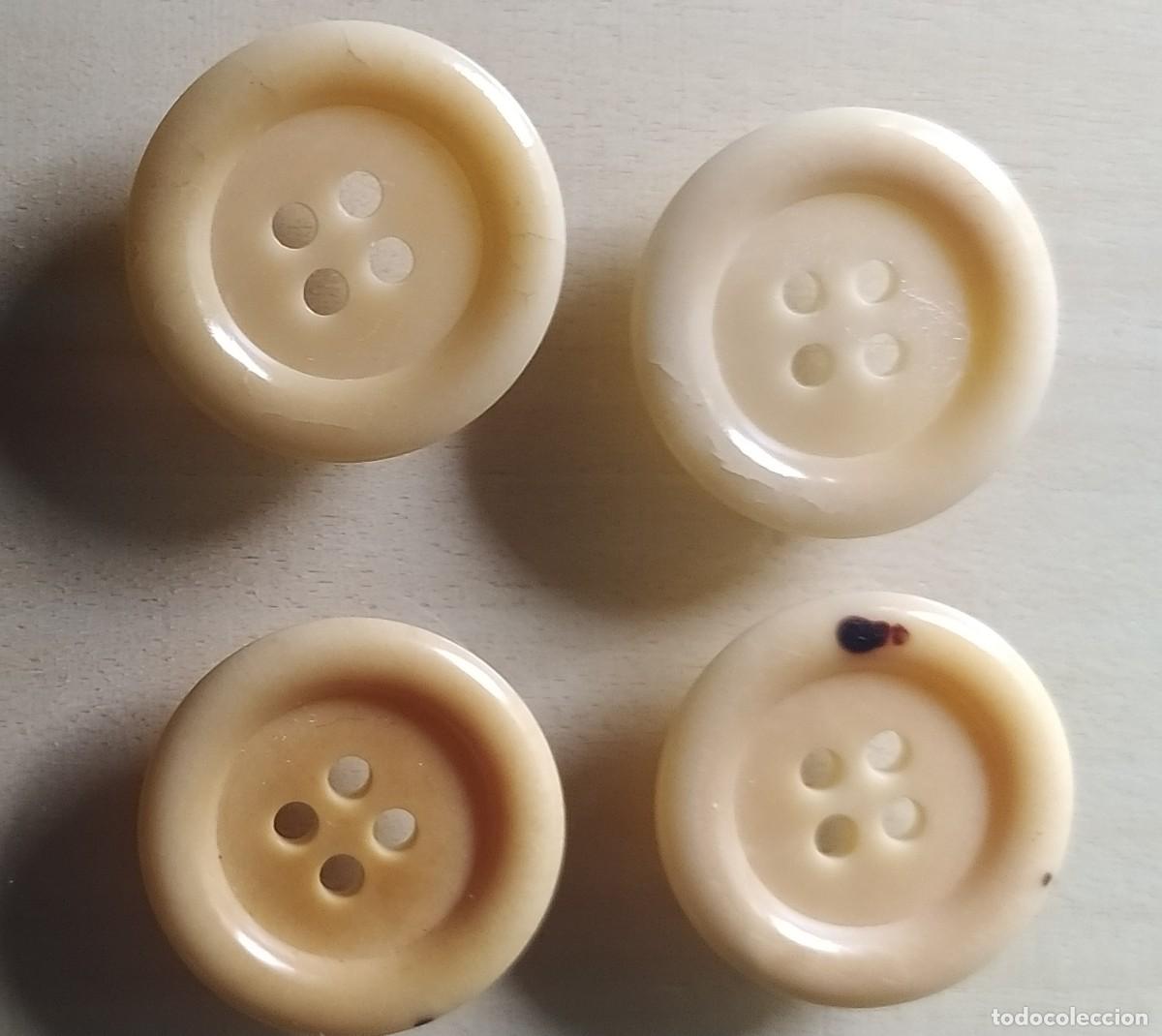 Vintage: 4 botones beige - Foto 3