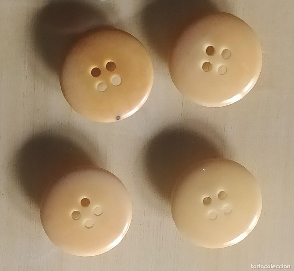 Vintage: 4 botones beige - Foto 5