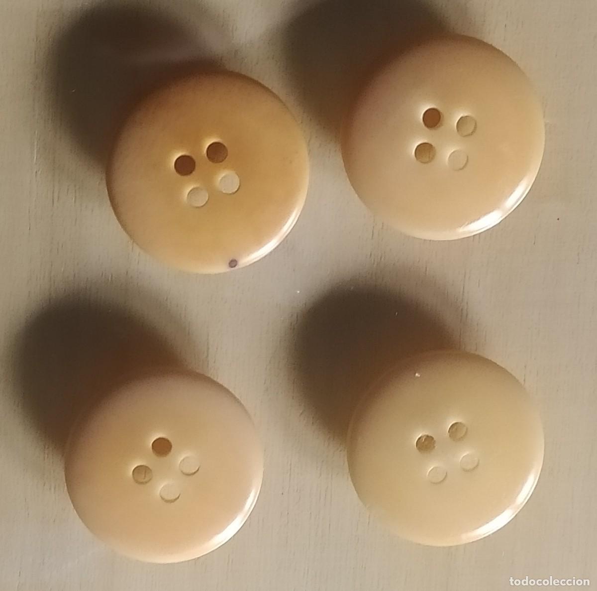 Vintage: 4 botones beige - Foto 6
