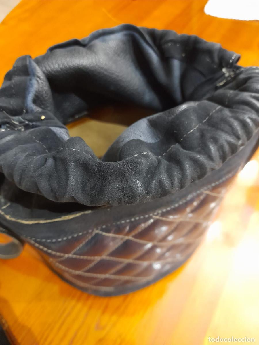 Vintage: Bolso de piel azul oscuro - Foto 3